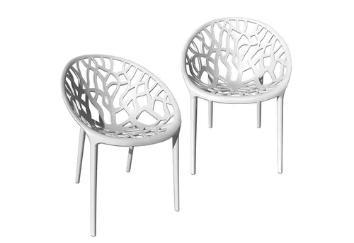 TRISENS Gartenstuhl (2er Set) in weiß von TRISENS