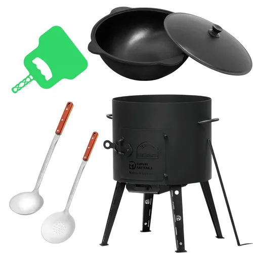 Uchag 2mm Stahl 12L Kazan Feuerstelle Ø41cm - Vielseitige Feuerstelle aus hochwertigem Stahl für den Außenbereich. Ideal zum Grillen und Kochen im Freien, robust und langlebig – perfekt für Camping und Gartenpartys.