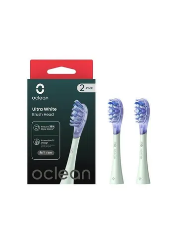 Oclean Bürstenköpfe UW01 - 2 Stück Grün - Hochwertige Bürstenköpfe für elektrische Zahnbürsten, sorgen für gründliche Reinigung und optimale Mundpflege.