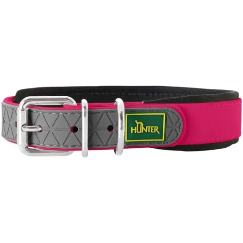 HUNTER Hundehalsband CONVENIENCE COMFORT - Himbeer - Weiteres Autozubehör, mit witterungsbeständiger Neopren-Polsterung für hohen Tragekomfort, ideal für aktive Hunde bei Sport und Freizeit.
