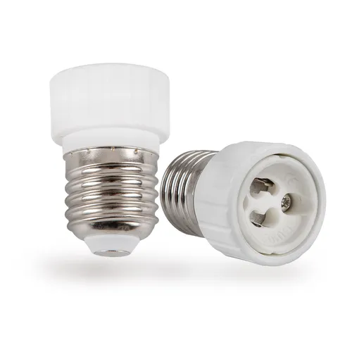 Produktbild 2x Lampensockel Adapter Konverter E27 Fassung auf GU10 Sockel Lampenadapter