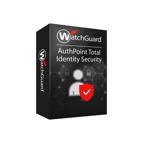 WatchGuard AuthPoint Total Identity Security - 1 Jahr Lizenz - Sichere Identitätsverwaltung für 1 Benutzer, ideal für Unternehmen mit 501-1000 Lizenzen. Maximale Sicherheit und einfache Verwaltung in einem Abonnement.