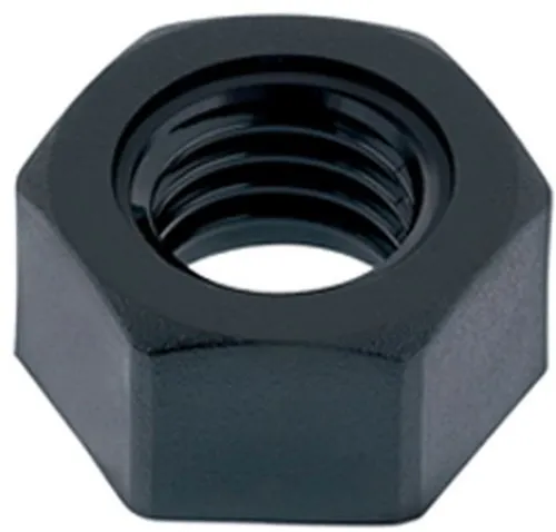 Produktbild Kunststoff Mutter Sechskantmutter M4 Nylon 6.6 schwarz 10 Stück