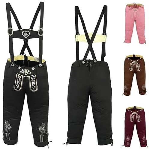 German Wear Trachtenhose GW121 Damen Trachten Jeans Hose mit Hosenträgern schwarz 44 - Motorradhosen, Damen Trachten Jeans Hose mit Hosenträgern für optimalen Tragekomfort und stilvollen Look.