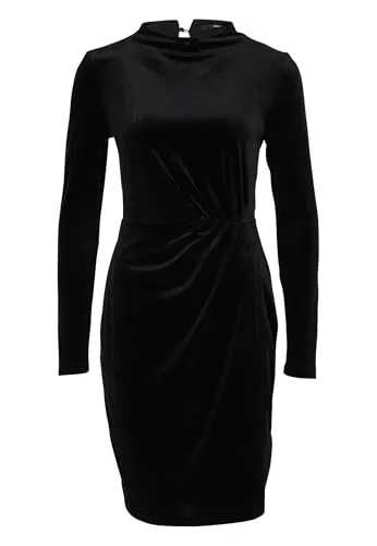 zero Damen Samtkleid mit hohem Kragen Black Beauty,44 von Zero