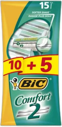 BIC Comfort 2 Disposable Razors for Men 15 pcs
