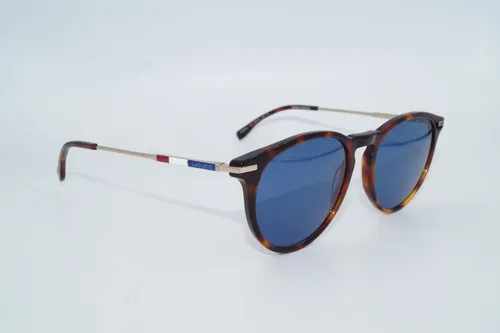 LACOSTE Sonnenbrille L609 ND 214 - Eleganter UV-Schutz - Sonnenbrille im runden Stil aus braunem Metall mit 100% UVA & UVB Schutz, ideal für modebewusste Unisex-Nutzer. Perfekt für sonnige Tage!