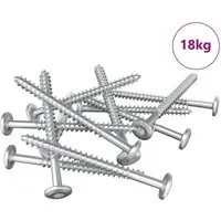 vidaXL Holzschrauben 1900 Stück Silber Stahl - Praktisches Set von 1900 Flachkopfholzschrauben aus robustem Stahl, ideal für Holzprojekte. Selbstschneidende Gewinde und Innensechskant sorgen für einfache Montage und hohe Stabilität.