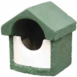 Nistkasten Halbhöhlenbrüter Siena Garden 17,5 x 19 x 24 cm - Vogelhaus für Halbhöhlenbrüter, aus robustem Holz und Zement, ideal für die Förderung von Wildvögeln im Garten.