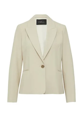 s.Oliver BLACK LABEL Jackenblazer beige 42 - Eleganter Indoor-Blazer in Beige, ideal für Business-Mode, mit komfortablem Stretchanteil für optimale Bewegungsfreiheit.