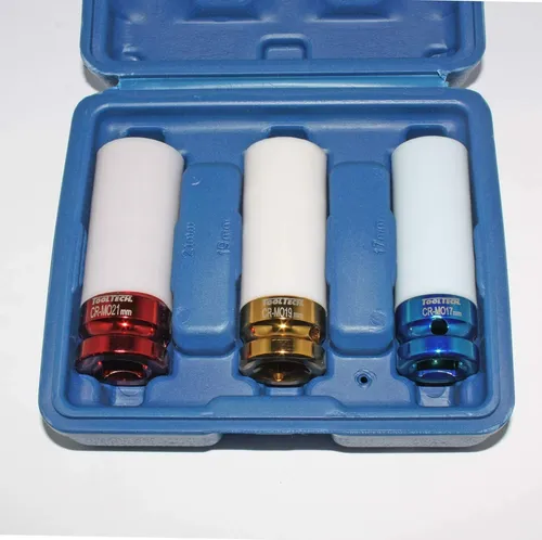 Stück Kraft-Schoneinsätze, Schlagschrauber Schonnüsse 17-19-21 mm 1/2, 85 mm 3