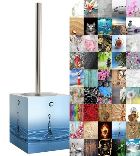 Sanilo WC Bürste Tropfen – Elegantes Design für Ihr Badezimmer - WC-Bürsten & Halter – Hochwertige Materialien und rostfreier Edelstahl für langlebige Nutzung, sofort einsatzbereit ohne Bohren.