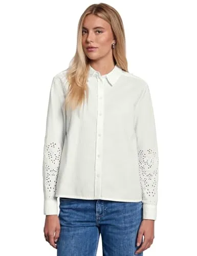 STREET ONE STUDIO Hemdbluse aus reiner Baumwolle - Bluse aus 100% Baumwolle, pflegeleicht und ideal für den casual Look. Perfekt für jeden Anlass in Größe 44.