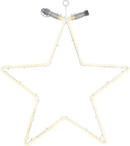 Außen Lichterkette Merle - Weihnachtsbeleuchtung mit flachem LED Outdoor-Lichterschlauch in Sternform, ideal für stimmungsvolle Außendekoration und erweiterbar für Garten und Feste.