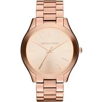 Trendige und stilvolle Damenuhr von der Marke Michael Kors. Die Uhr hat ein Armband, das auch kleiner gemacht werden kann, das Gehäuse hat einen Durchmesser von 42 mm und das Uhrwerk ist Quarz. Marke: Michael KorsModellname: MK3197 (42mm)Kategorie: DamenarmbanduhrMaterialien: EdelstahlFarbe: Roségold