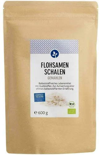 Flohsamenschalen Gemahlen Bio 600 g
