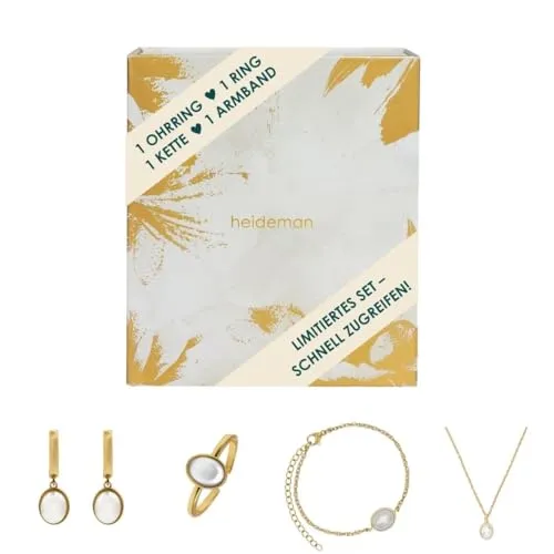 Heideman Damen Schmuck Adventskalender Perle 4er Adventsbox goldfarbend - Entdecke die Vorfreude auf Weihnachten mit 4 einzigartigen Schmuckstücken in einer eleganten Adventsbox. Ideal zum Verschenken oder Selbstbehalten – für jeden Stil und jede Gelegenheit.