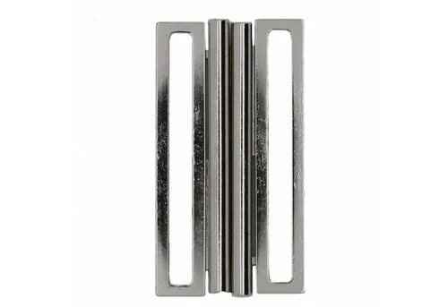 maDDma 1 Metall Gürtel-Schnalle Steckschnalle Klick Verschluss Gurtstecker (Einzelschnalle, 1-tlg), 66 x 36 x 3mm Durchzug 60mm