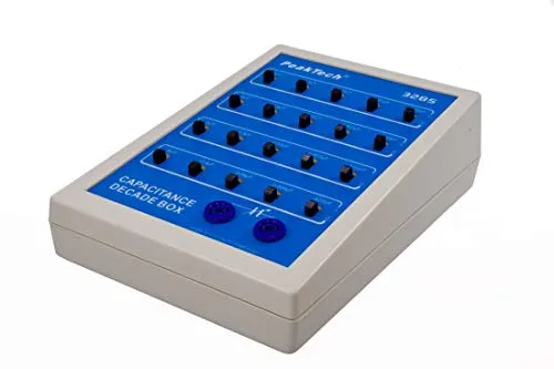 PEAKTECH 3285 - Kapazitätsdekade, 5-fach - Messdekaden mit Langzeitstabilität, ideal für Ausbildung und Forschung. Robustes ABS-Gehäuse, einfache Handhabung mit Schiebeschaltern und sicherer Verbindung durch 4 mm-Sicherungsbuchsen.