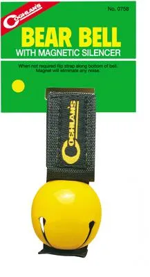 Coghlans Bären Glocke Gelb - Survivalkits - Laut schallende Glocke zur Bärenvertreibung, mit praktischer Magnet-Sicherung zum Stilllegen und Velcrobändchen zur einfachen Befestigung.