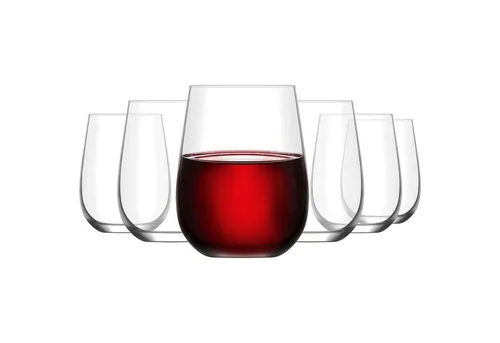 LAV Gläser-Set Gaia Softdrinkglas, 6-tlg., Glas, 6er Set, 475ml, mit feinem Rand, ideal für Soft Drinks, Wein, Wasser
