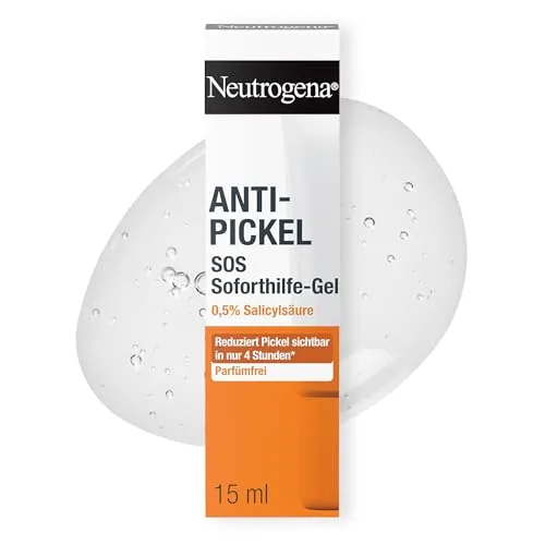 Neutrogena Anti-Pickel SOS Soforthilfe-Gel - Reinigungsschaum & Gele für das Gesicht – Reduziert Pickel sichtbar in nur 4 Stunden mit 0,5% Salicylsäure und sorgt für gesünder aussehende Haut in nur 1 Woche.