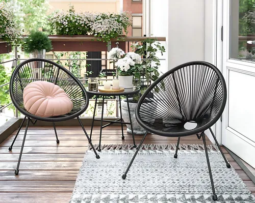 Gartenmöbel-Set 3-teilig aus Polyrattan GGF013B02 - Loungemöbel & Sitzgruppen, stilvolles Design aus robustem Polyrattan, ideal für entspannte Stunden im Garten oder auf der Terrasse.