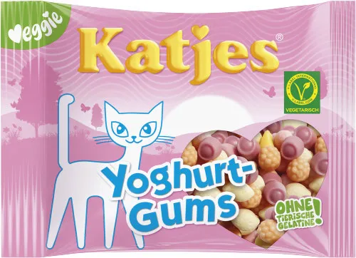 Katjes Yoghurt-Gums - Soft-Fruchtgummi 175g - Fruchtgummis ohne Gelatine, vegetarisch und perfekt für alle Gelegenheiten - ein Genuss für Jung und Alt!