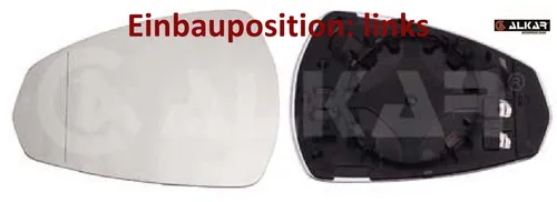 ALKAR 6471782 Spiegelglas für Außenspiegel links für Audi