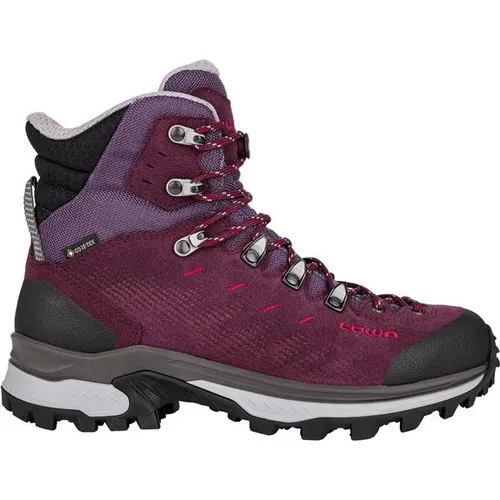 Lowa Randir GTX Mid Ws Damen (Grape/Beere) 41.5 EU - Wanderschuhe für Damen mit LOWA DYNAPU Zwischensohle, ideal für trendbewusste Bergwanderer, die Komfort und frisches Design schätzen.