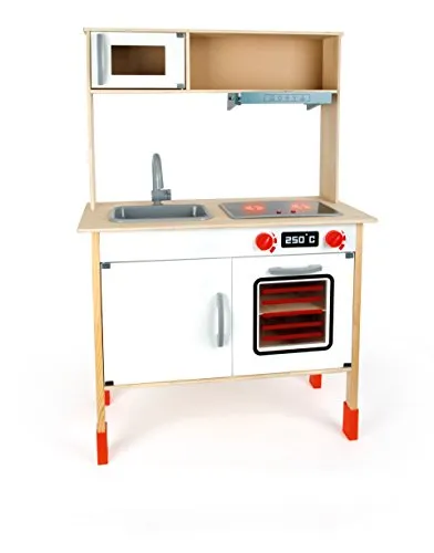 small foot 10749 Kinderküche modern aus Holz mit umfassender Ausstattung, Rollenspielzeug für Kinder ab 3 Jahren