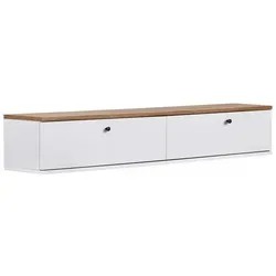Stilvoller TV-Ständer aus Kiefernholz & Weiß, 160 cm