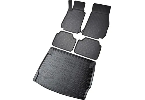 RECAMBO Kofferraumwanne für BMW 1er F20 F21 (2011-2019) - Hochwertige Automatten für BMW 1er, maßgeschneidert mit Antirutsch-Beschichtung für sicheren Halt und einfachen Schutz vor Schmutz und Wasser.