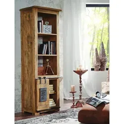 Massivholz Mango Bücherregal Railway #104 von Massivholzmöbel24