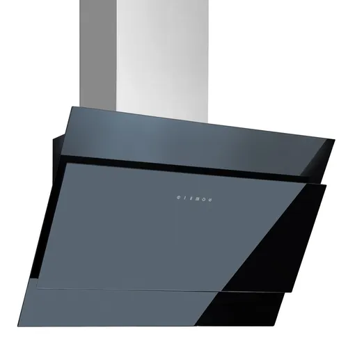 Pyramis Edelstahl Wandhaube 60 cm Kopffrei Abluft schwarz Dunstabzugshaube