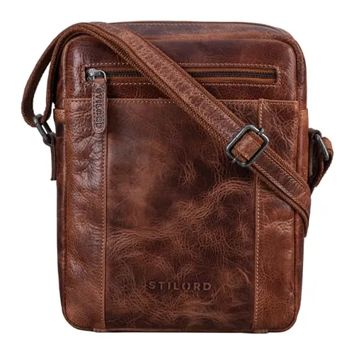 STILORD Fox Herrentasche aus Leder – Vintage Messenger Bag für iPad (10,1-10,5 Zoll) - Stylische Vintage Ledertasche