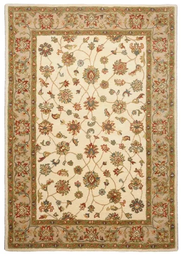 THEKO Wollteppich Royal Ziegler 503, handgetuftet aus reiner Wolle - Kurzflor-Teppich in Orient-Optik, verleiht Ihrem Raum mit modernen Farbnuancen und Antiklook eine edle Atmosphäre.