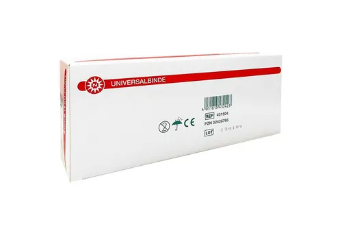 Nobamed Erste-Hilfe-Set Universalbinde in Folie, Mittelzugbinde - 8cmx5m