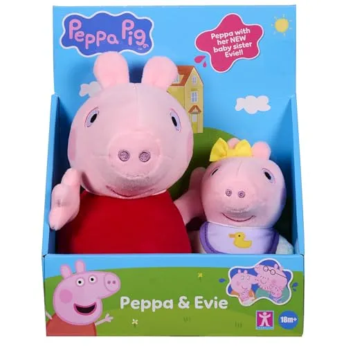 Peppa Wutz mit Baby, 2 Plüschtiere
