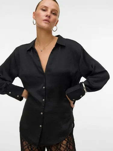 Vero Moda Langarmbluse VMSOMMER LS SHIRT WVN GA NOOS - Stylische Langarmbluse von Vero Moda mit V-Ausschnitt und Knopfleiste. Perfekt für Business und Freizeit, leicht und angenehm zu tragen. Vielseitig kombinierbar für jeden Anlass.