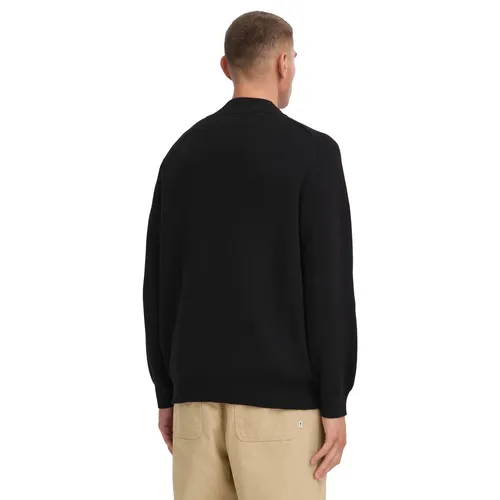 !Solid Troyer SDSylvester - Modischer Grobstrickpullover in Schwarz (Größe L) - Stylischer Grobstrickpullover mit Troyerkragen, ideal für lässige Outfits. Aus 100% Baumwolle, pflegeleicht und angenehm zu tragen.