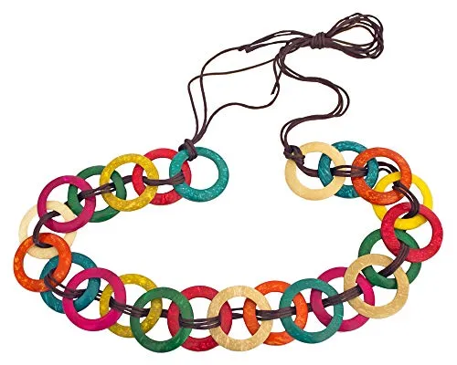 Retro Gürtel zum Hippie Kostüm - Bunt - Perfekt zu 70er Jahre Party Verkleidung