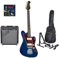J & D E-Gitarre Set JM-40 SBL mit Verstärker und Zubehör