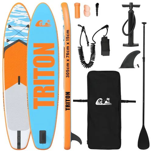 vidaXL Aufblasbares Stand Up Paddle Board TRITON 305 x 76 x 15 cm Blau