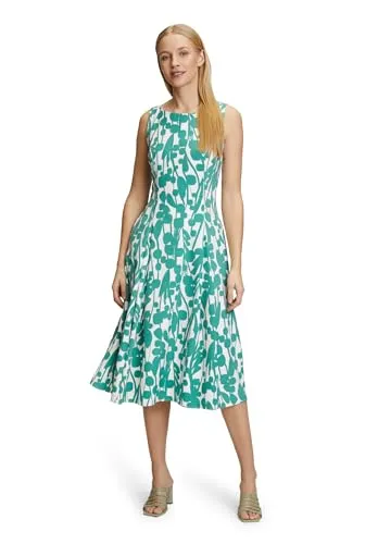 Vera Mont Damen Cocktailkleid mit Print 36, Cream/Green von Vera Mont