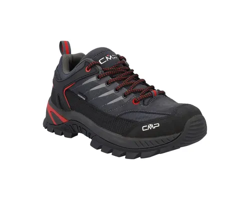 CMP Rigel 2.0 Low WP Trekking Schuhe titanio-ferrari (Größe 44) - Bequeme Low-Cut Trekking Schuhe für Herren, ideal für längere Wanderungen. Robuste Materialien und optimaler Halt sorgen für Komfort auf allen Wegen.