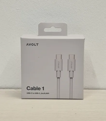 Avolt Steckdose Kabel USB-C zu USB-C, grau, Länge 2 m