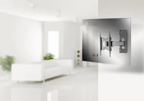 VCM Universal TV Wandhalterung 15-40 Zoll bis 15 kg | um 19 Grad neigbar kippbar | 90 Grad schwenkbar | 360 drehbar ausziehbar | VESA bis max. 200x200 | Halter Fernsehhalter | Fernseh Halterung B-FS2