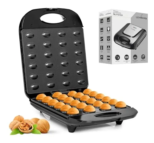 LEHMANN Nussbäcker 24 Nussformen 1700W in schwarz von LEHMANN