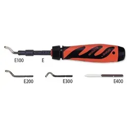 Entgraterset Mango II Multi Set E VARGUS - Praktisches Entgratwerkzeug - Sonstige Handwerkzeuge mit praktischem Taschenklipp und Klingenaufbewahrung, ideal zum Entgraten von Stahl, Aluminium, Kupfer und Kunststoff für präzise Kantenbearbeitung.